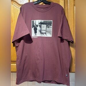 New Balance Men's Maroon Professional Athletic Graphic T-Shirt 2XL EUC
